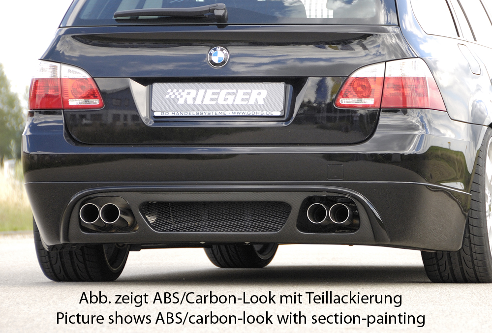 Rieger Tuning Heckschürzenansatz für BMW 5er (E60, E61, 560L, 560X) 00053617