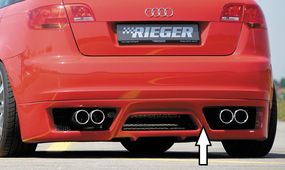 Rieger Tuning Heckschürzenansatz für Audi A3 (8P) 00056742