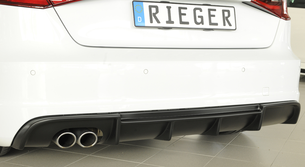 Heckansatz Rieger Tuning für Doppelendrohr links Serie  Audi A3 8P
