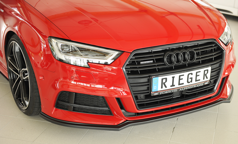 RIEGER-Tuning Spoilerschwert passend für Audi A3 8V S-Line Schwarz