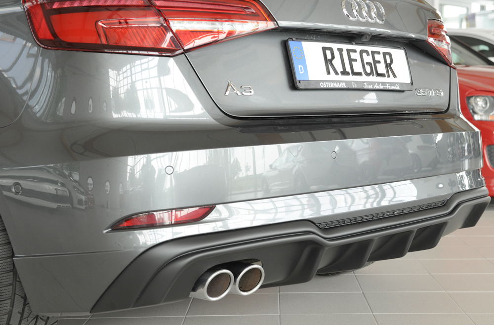 Carbonoptik Rieger Heckeinsatz für Audi A3 (8P) 5-tür. 07.08- (ab Facelift), Heck, 5-tür., A3 (8P), Audi, Rieger-Tuning