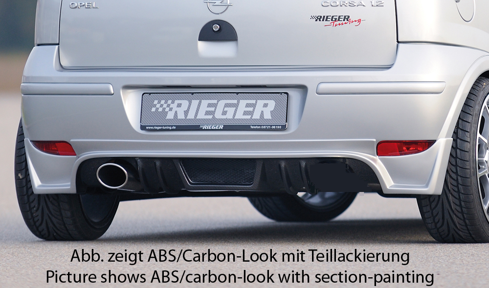 Rieger Tuning Heckschürzenansatz für Doppelendrohr nur links für Opel Corsa  C 00058928