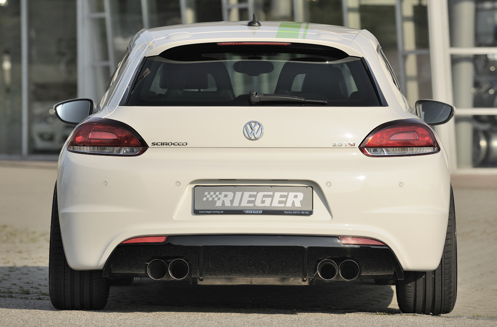 bis Facelift 13 : 08.08-04.14 Rieger Heckeinsatz Carbon-Look für VW Scirocco 3