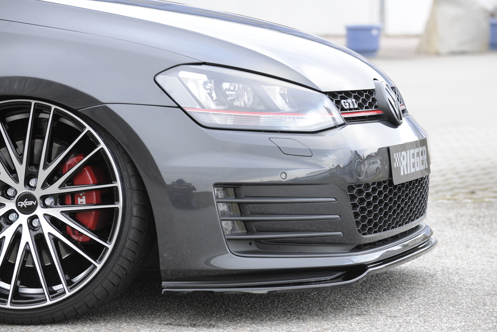 Spoilerschwert Frontspoiler Lippe ABS VW Golf 7 GTI + GTD ABE Carbon Optik