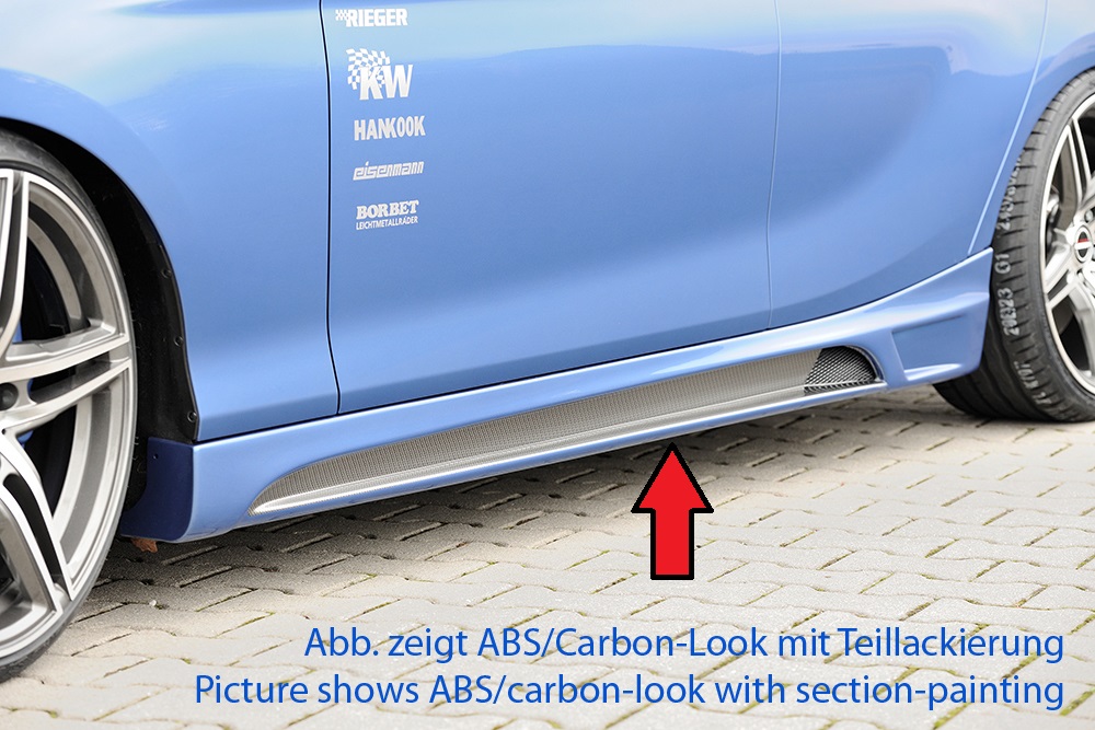 Rieger Tuning Seitenschweller rechts in Carbon-Look für BMW 1er