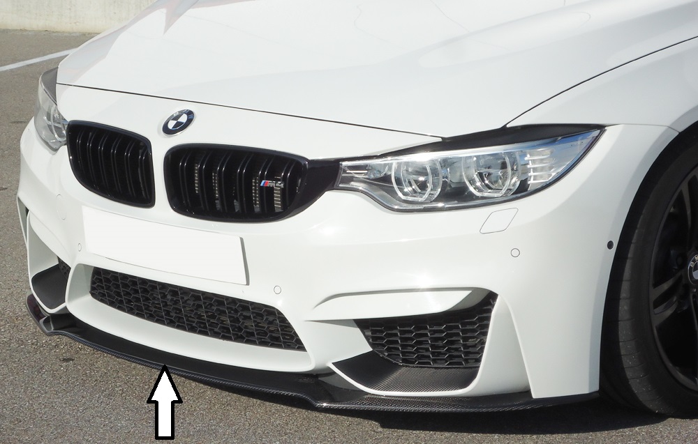 Spoilerschwert in Echt-Carbon für Fahrzeuge ohne M-Performance Carbon-Frontaufsatz <p>Spoilerschwert in Echtcarbon, gekantete Version für originale Frontschürze; nur passend für Fahrzeugen ohne BMW M-Performance Frontaufsatz (Carbon) an originaler M-Frontschürze!</p>